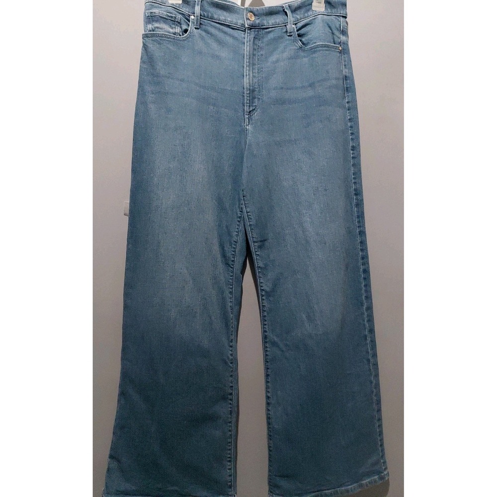 Ann Taylor Wide Leg Jeans Womens 14 Med Wash Y2K Retro